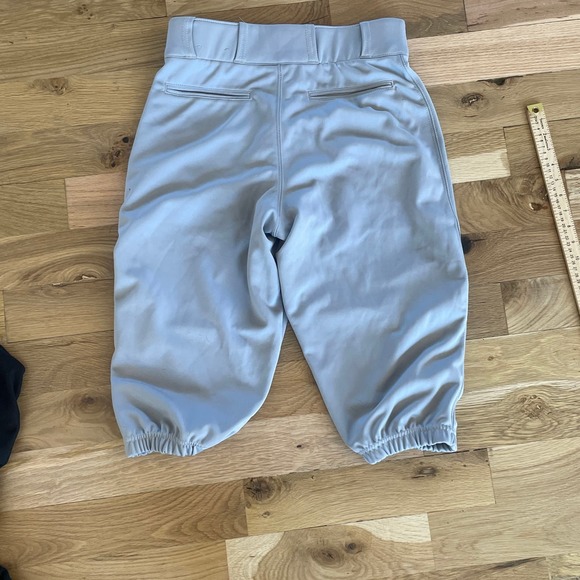 Mens‎ Champro Knee Lenght Baseball Sports Pants Gray Elastic Waist Band SZ M - Picture 5 of 5